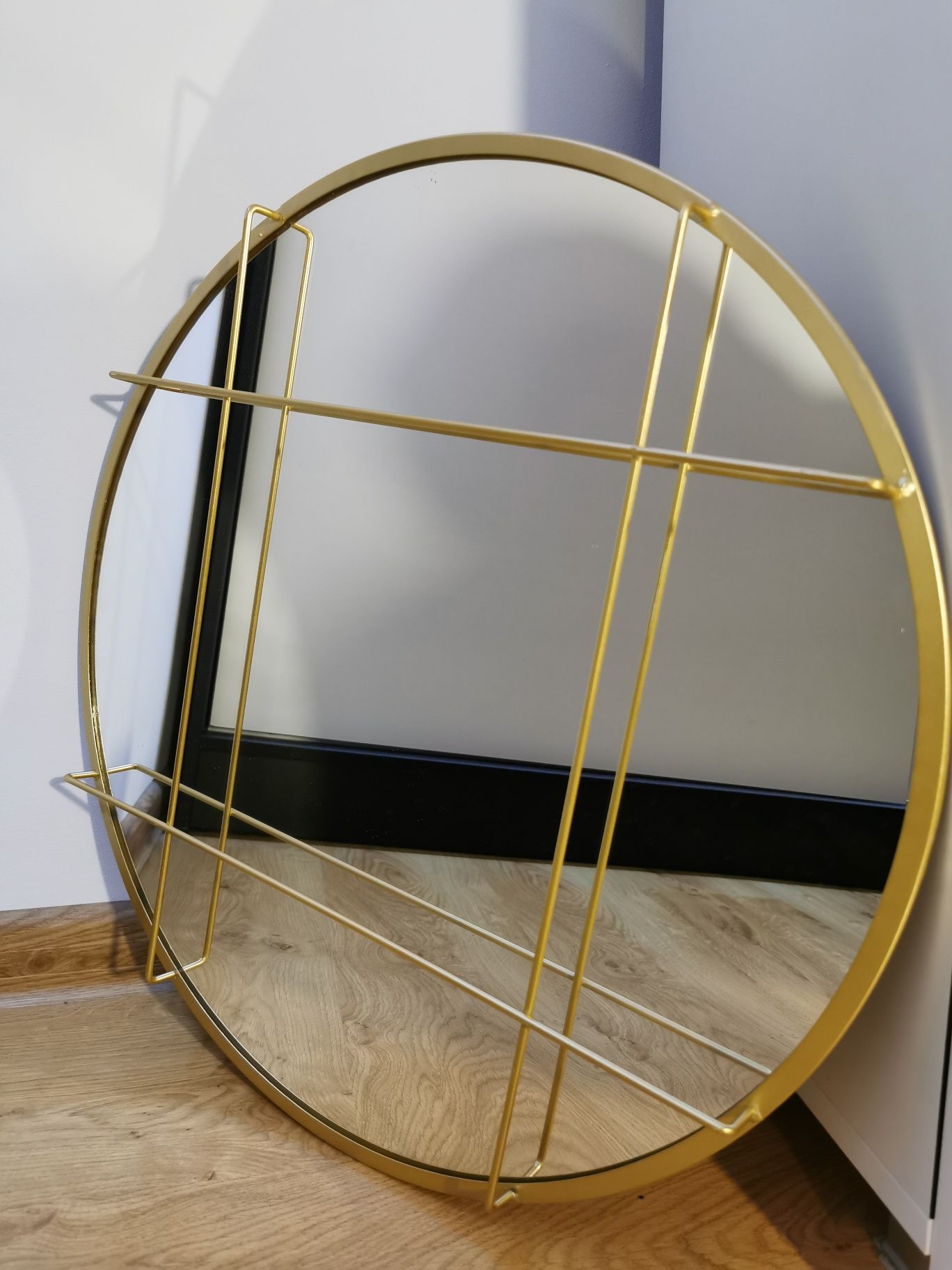 Okrągłe Ścienne Lustro Złote wall mirror GOLD Melinera  50cm