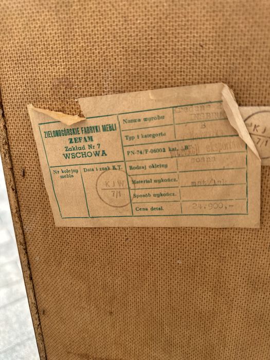 Komoda /Kredens ZEFAM PRL – odnowiona, drewno sosnowe, vintage retro