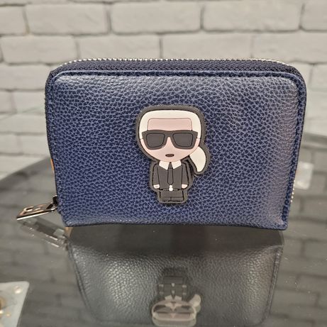 Женский стильный кошелек гаманец Карл Лагерфельд Karl Lagerfeld синий
