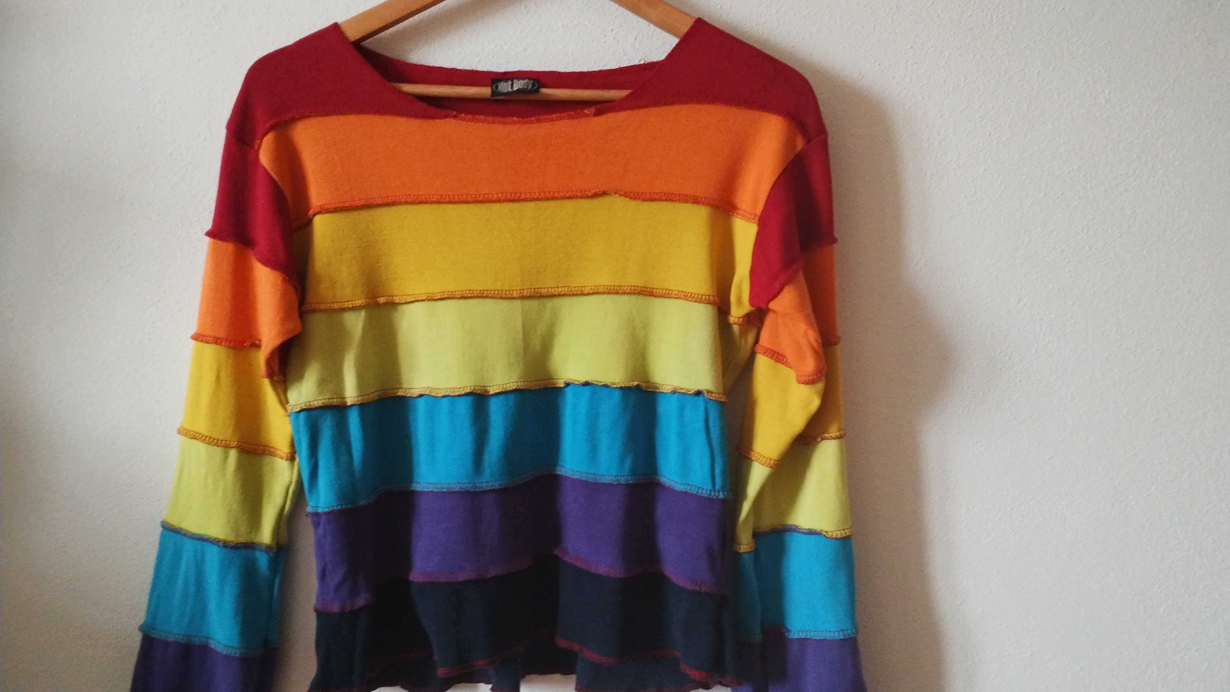 Tęczowa koszulka/bluza, RAINBOW, bawełna