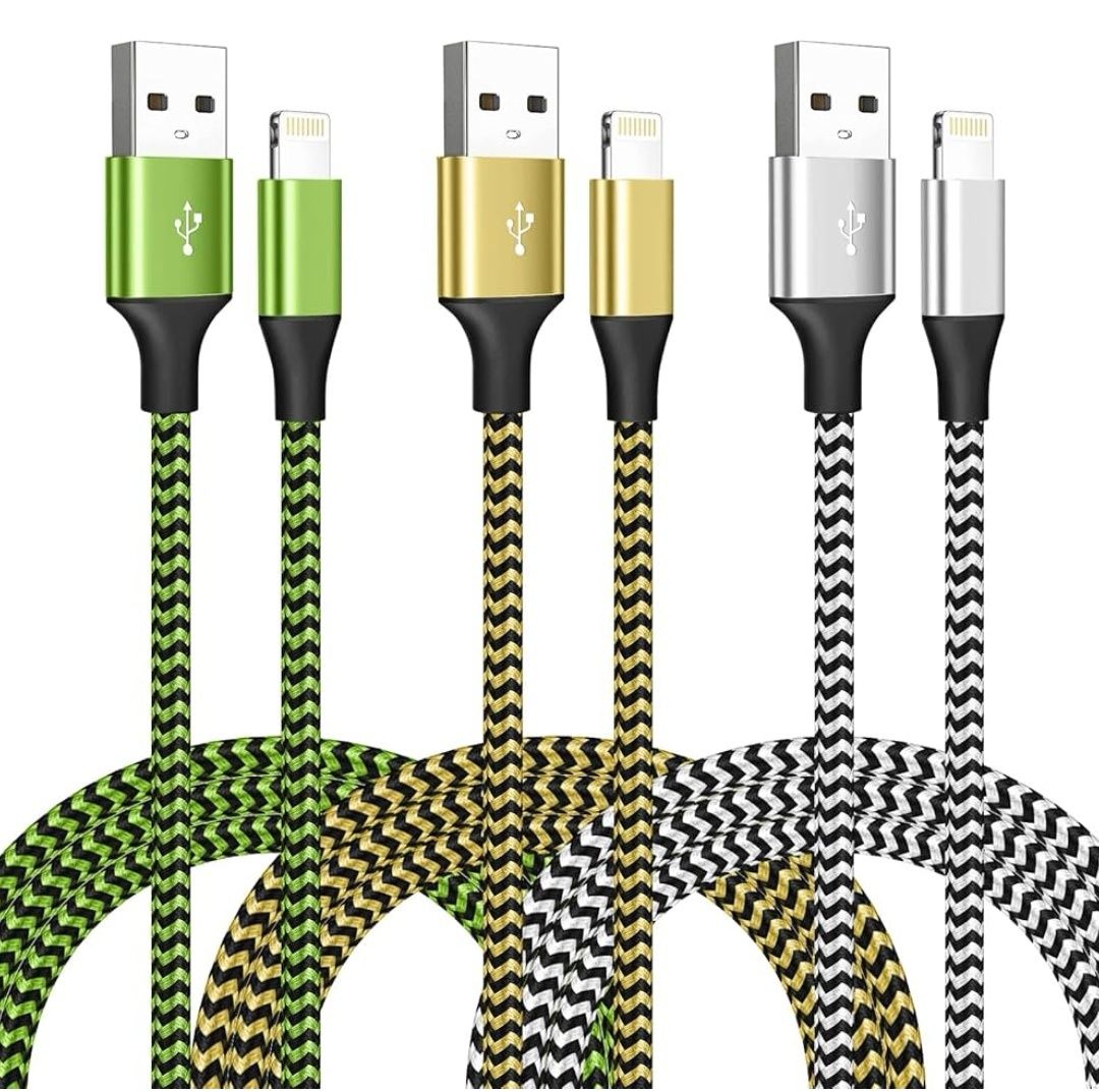 Kabel do ładowarki iPhone'a do iPhone'a 1,8 m/zestaw 3 sztuk;