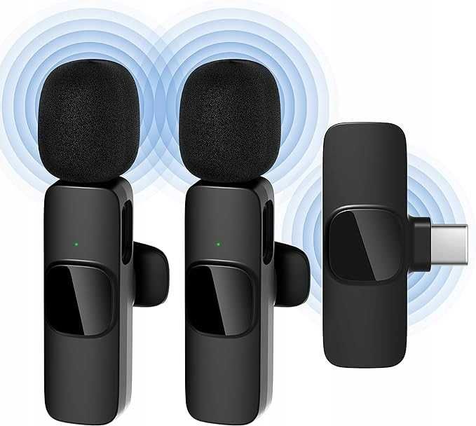 Mikrofon bezprzewodowy 2 szt. do android iphone typ-c