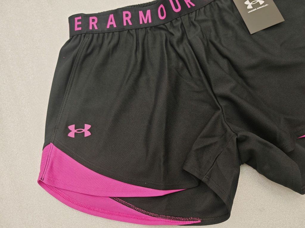 Spodenki damskie szorty fit fitness krótkie Under Armour USA
z różowym