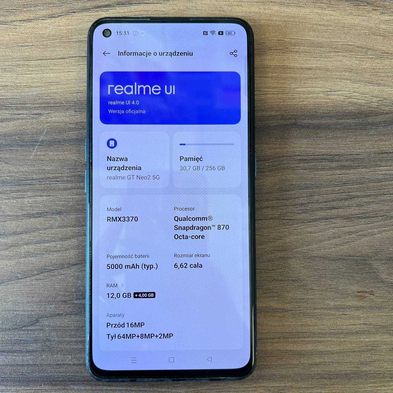 REALME GT NEO 2 5G (RMX33700) / BLACK / 256 GB / 12 RAM