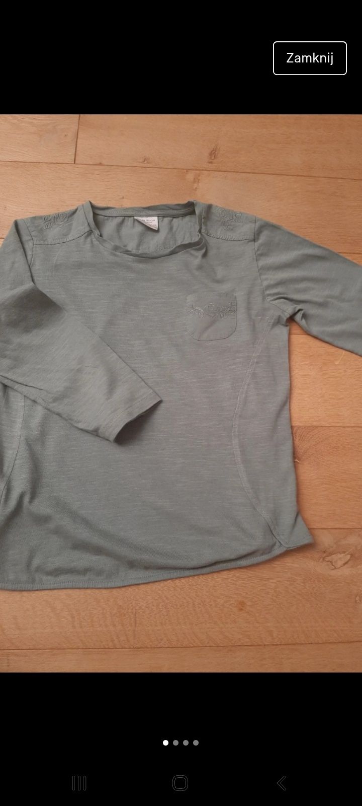 ZARA bluzka koszulka khaki r.122cm 7lat