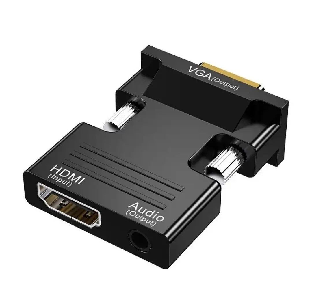 Конвертер Адаптер переходник  HDMI - VGA M/F с аудио выходом 3,5 мм