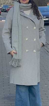 Płaszcz handmade wełna merino XL