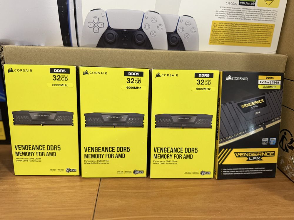 Corsair 32 GB (2x16GB) DDR5 6000 MHz Vengeance Cool Gray . Новая !