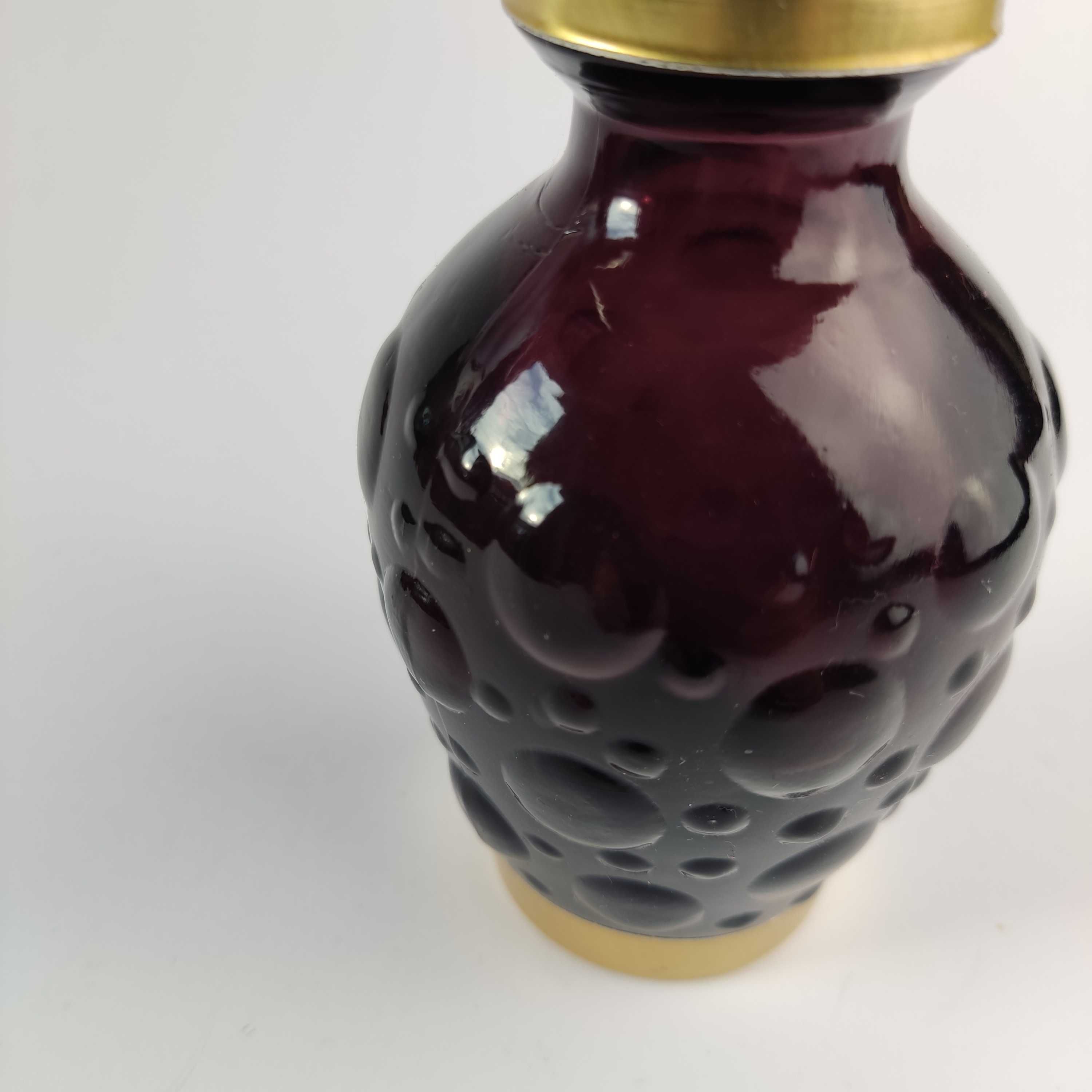 Nietypowy świecznik szklany ( bubble glas ) z el.metalowym - lata 60