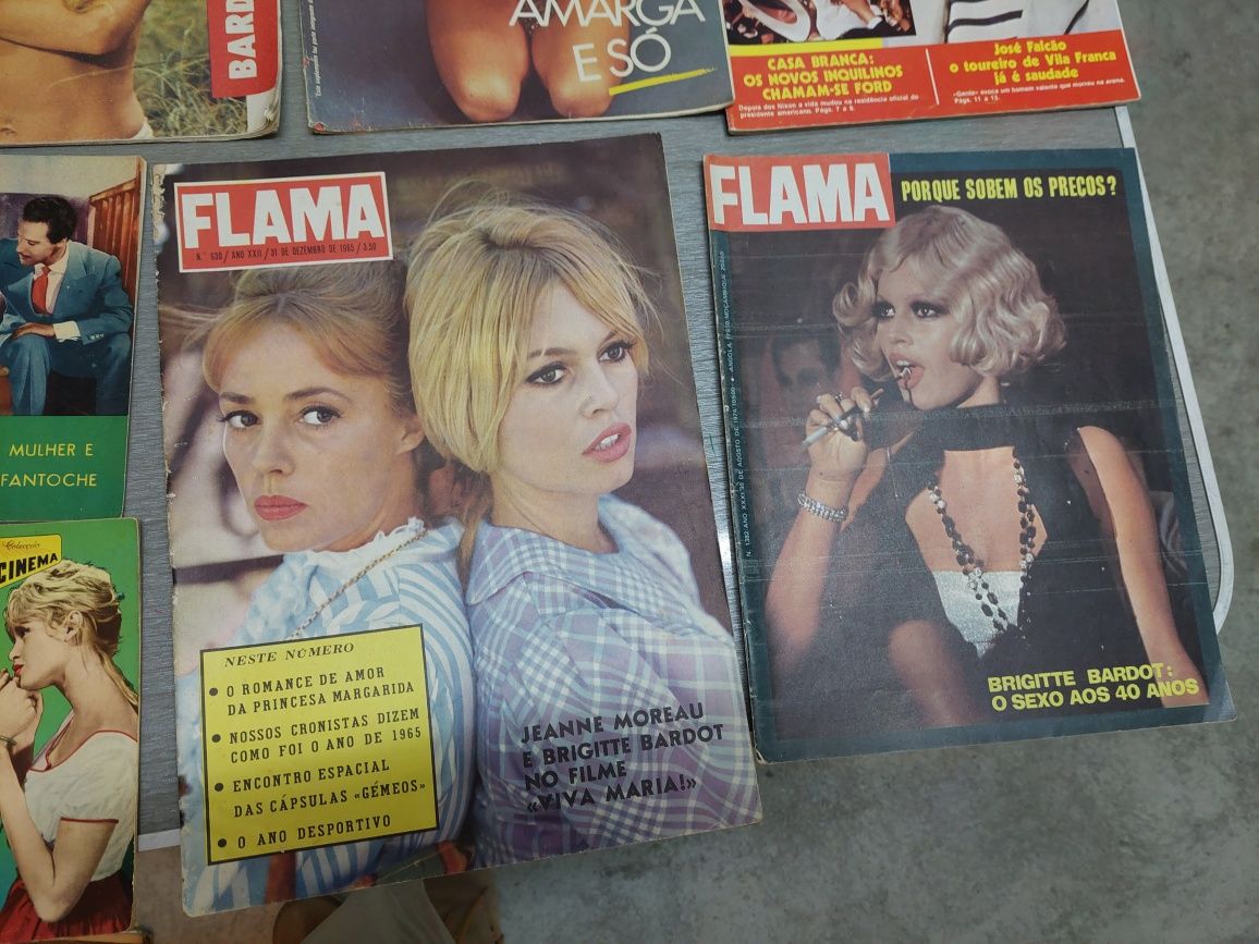 Lote revistas com brigitte bardot na capa