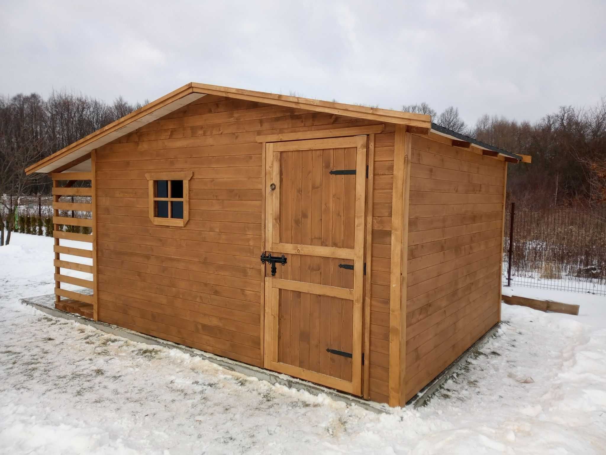 Domek narzędziowy 4x3 z drewutnią 4x.08m *PROMOCJA*