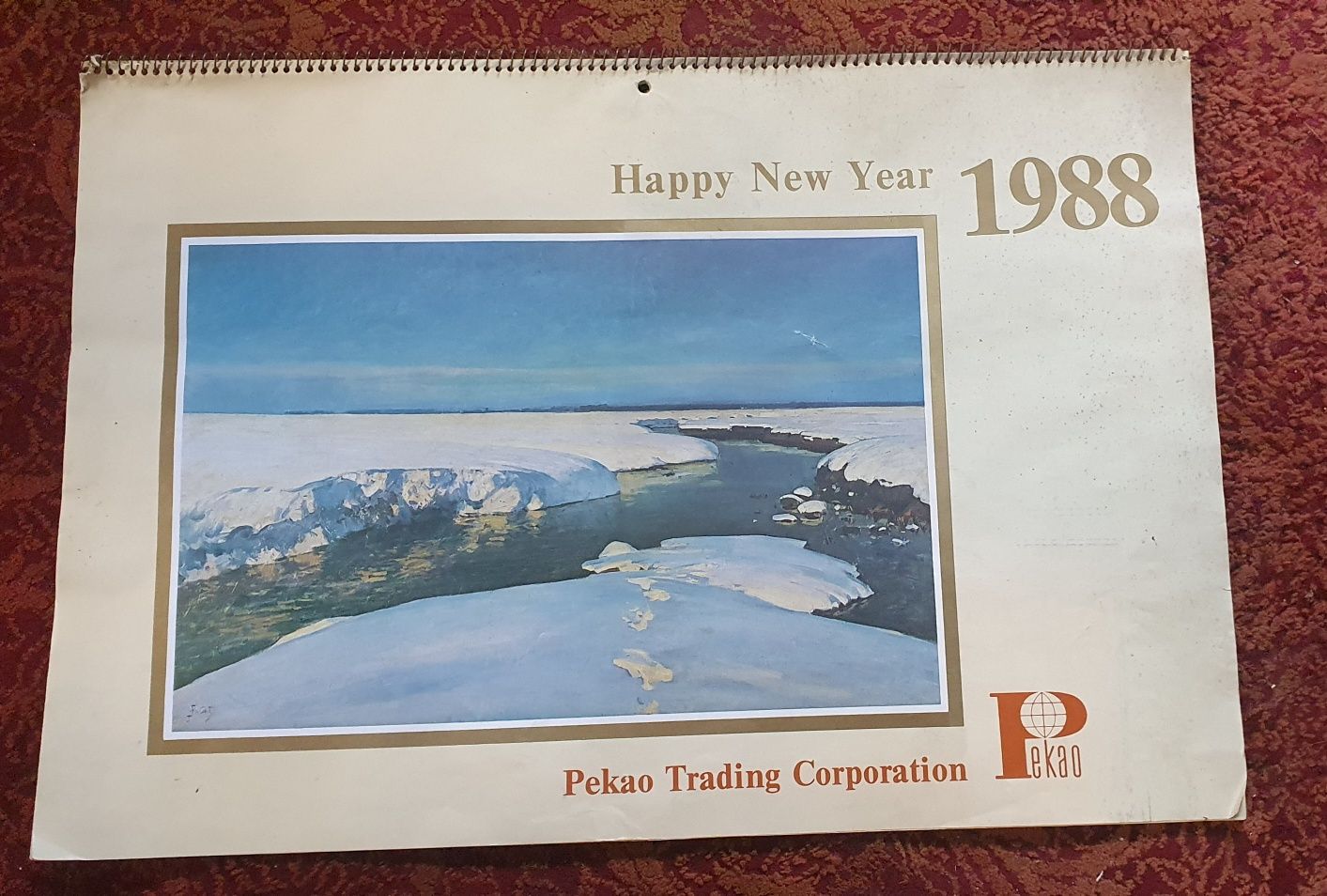 Sprzedam kompletny kalendarz ścienny wieloplanszowy PKOBP SA 1988 r