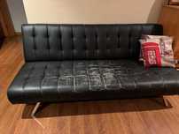 Sofá Cama Preto de abertura
