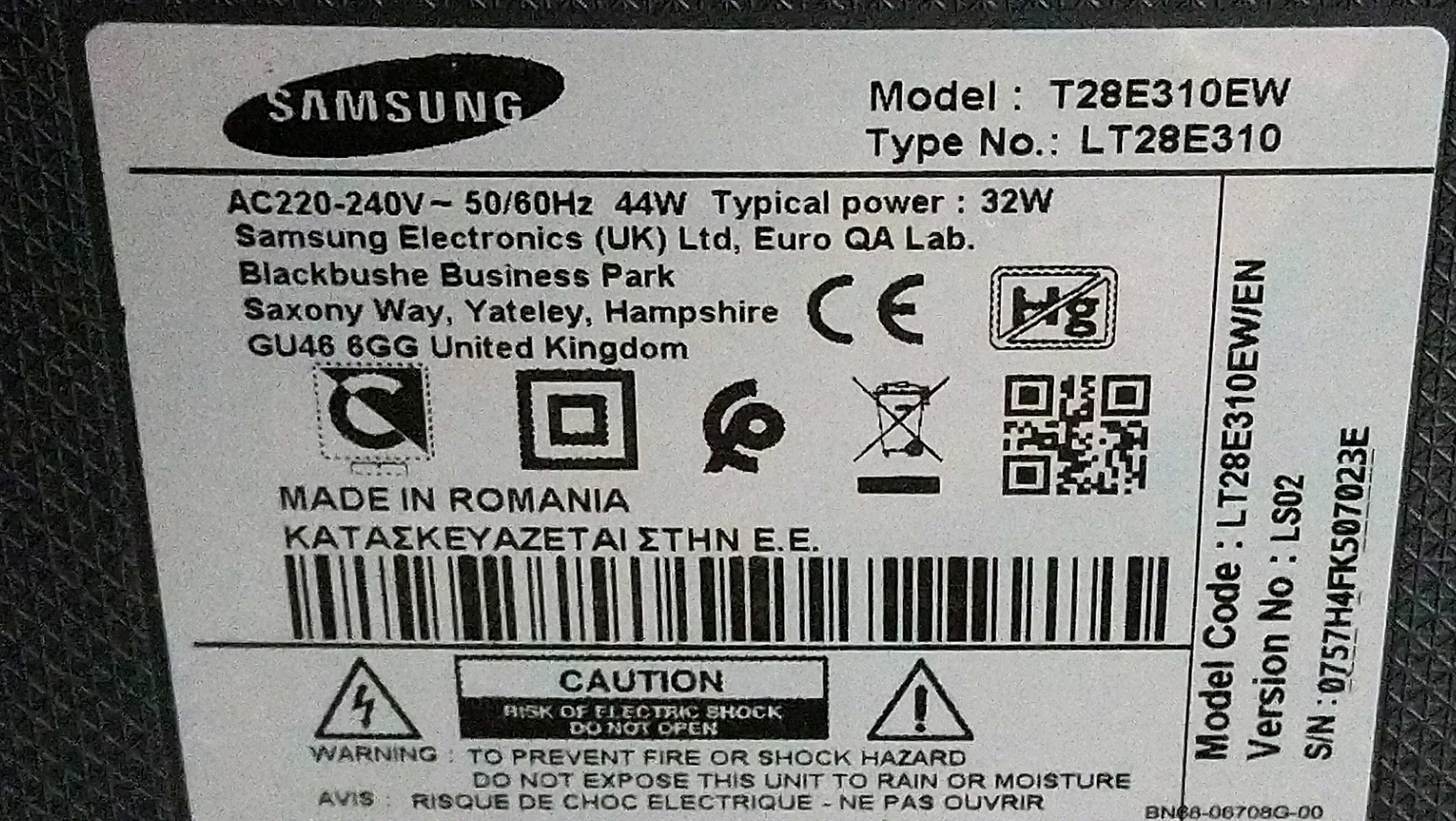 Telewizor płaski "SAMSUNG" 28 cali z  pilotem