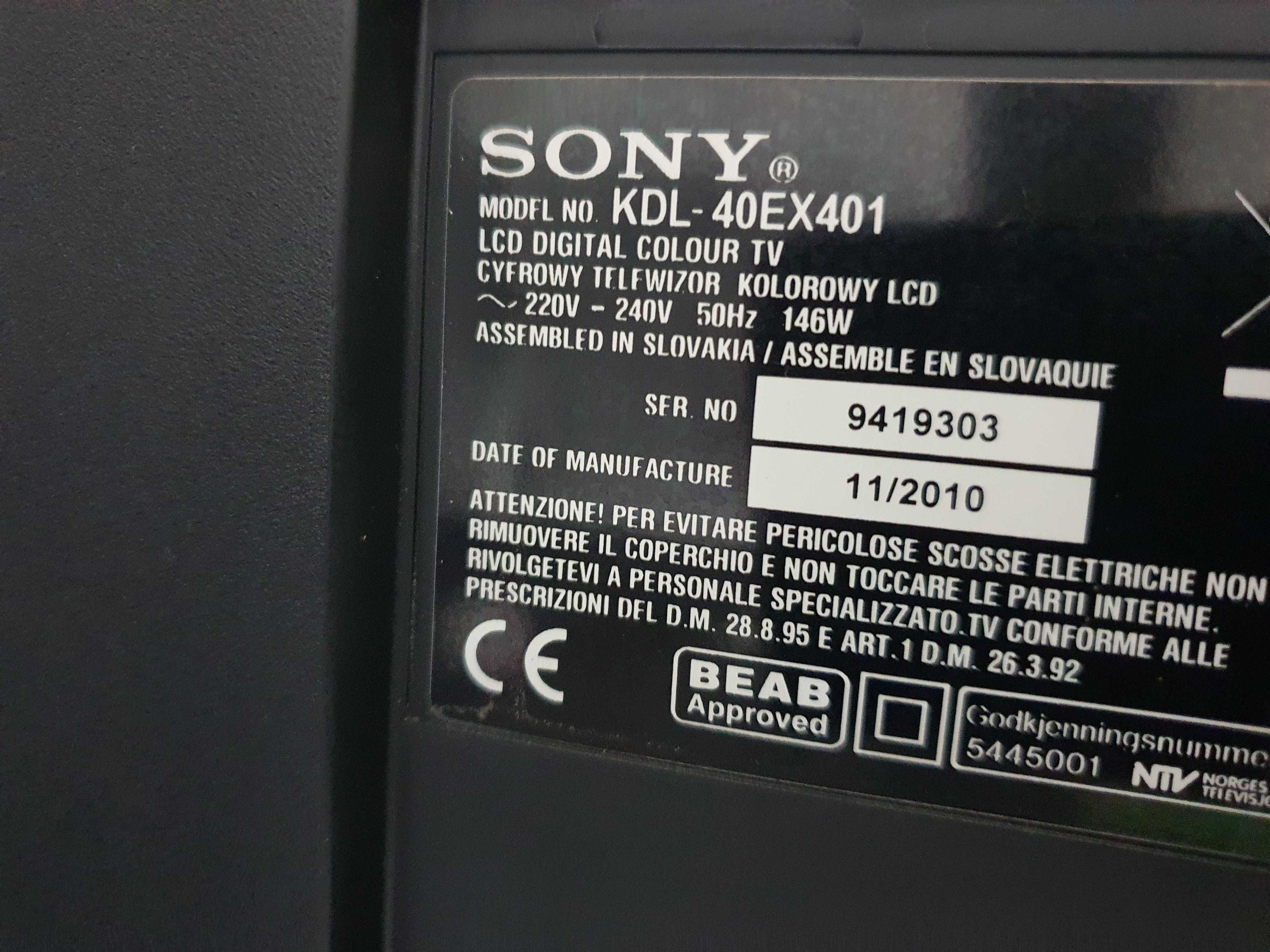 Telewizor Sony LCD KDL-40EX401