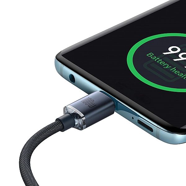 Kabel Baseus CAJY USB-C - USB-C PD 100W 5A 480Mb/s 2m - czarny