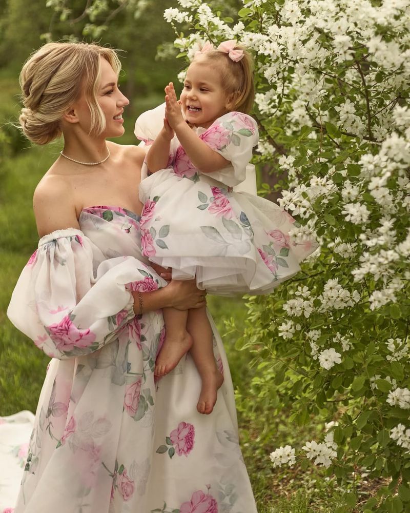 Family look мама та доньки 1 рік, 3-4 роки, 8 років