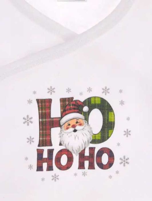 Conjunto Body + babete alusivo ao Natal, lindo para bebé.