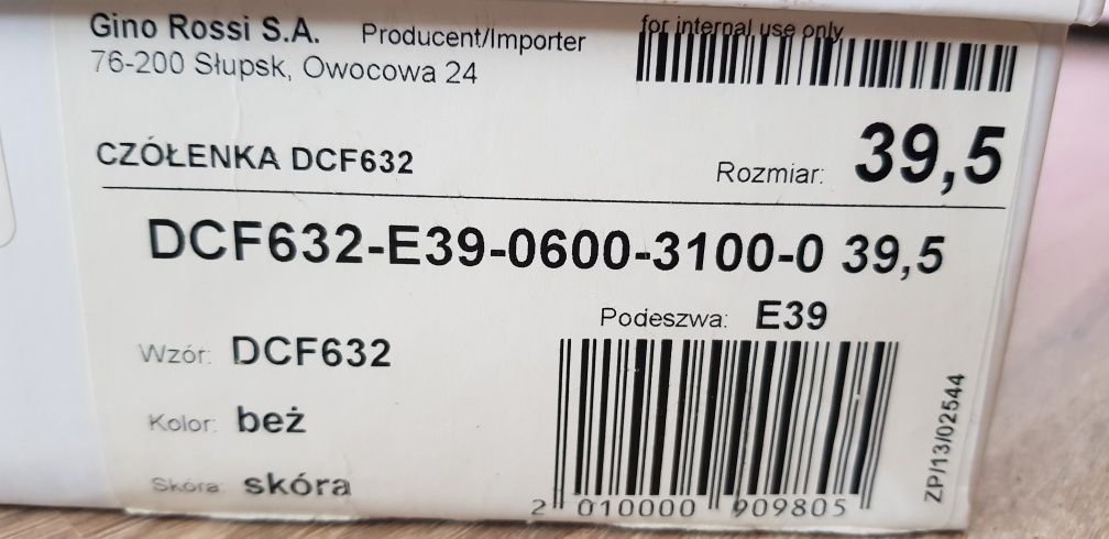 Czółenka firmy Gino Rossi rozmiar 39,5 NOWE