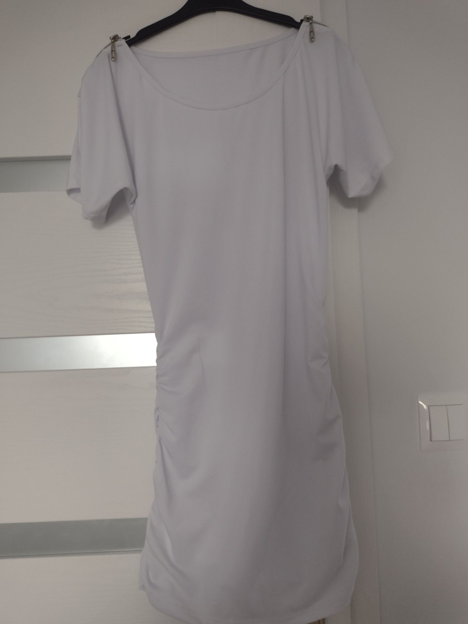 Sukienka tunika biała uni