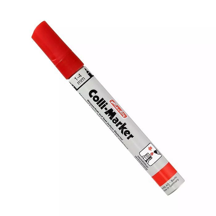 Marker wodoodporny, czerwony. Herlitz
