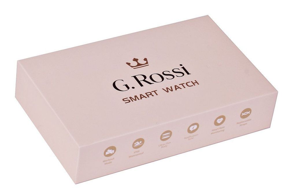 damski smartwatch g.rossi sw014g-2 różowe złoto