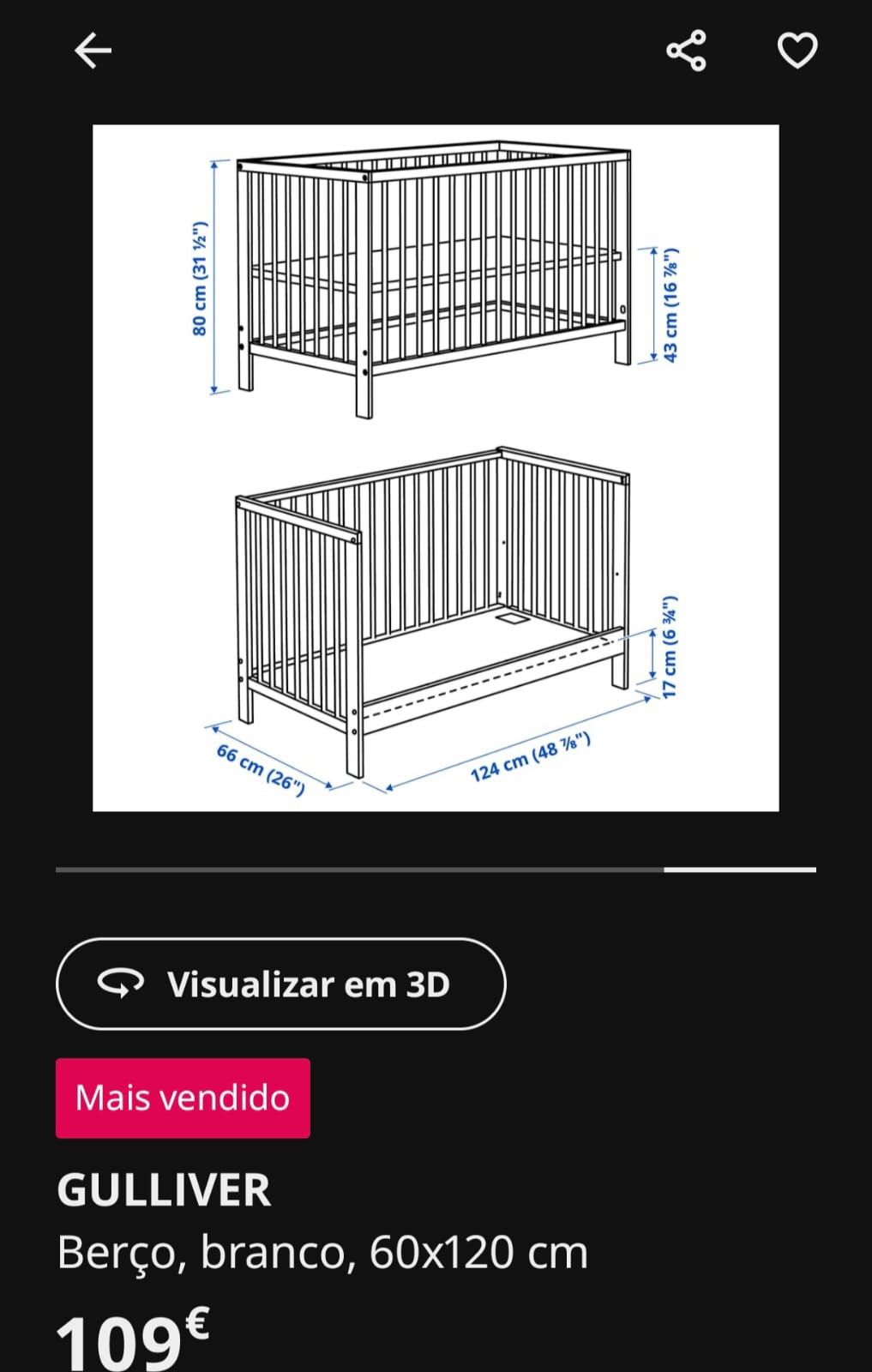 Berço bebe ikea.