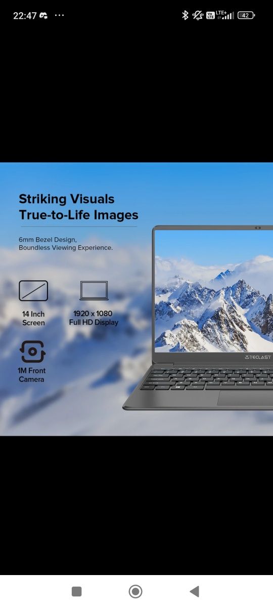 Laptop Teclast F7 plus3 Nowy