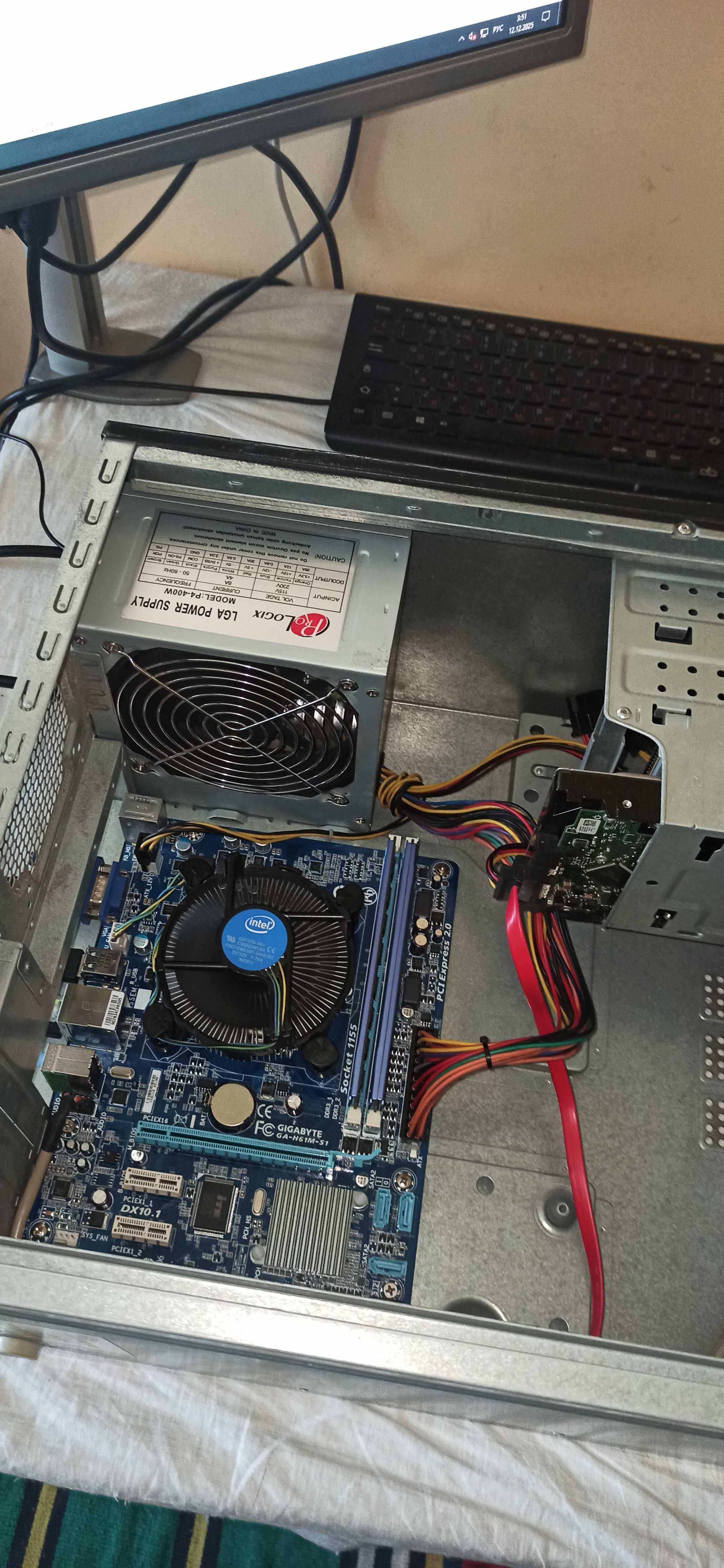 Системный блок 1155 g2120\8gb ddr3\250gb\400W
