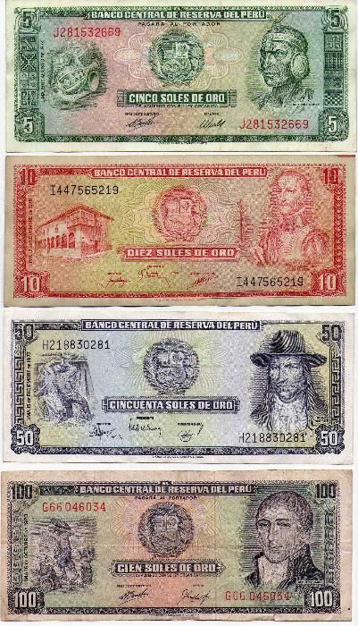 Soles z Peru banknoty