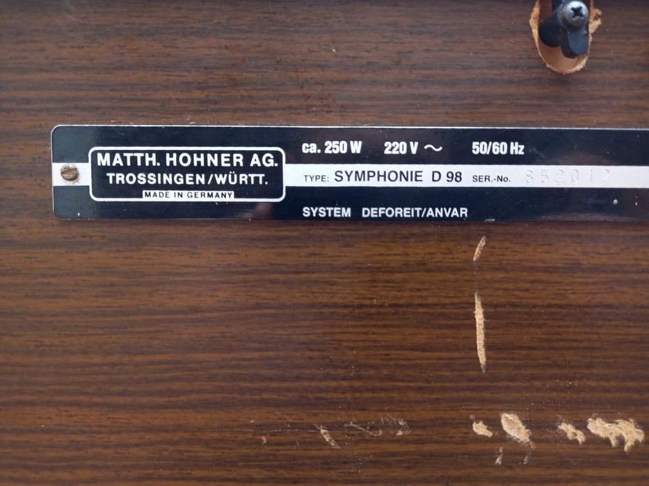 Organy Hohner Symphonie D-98 NR852012