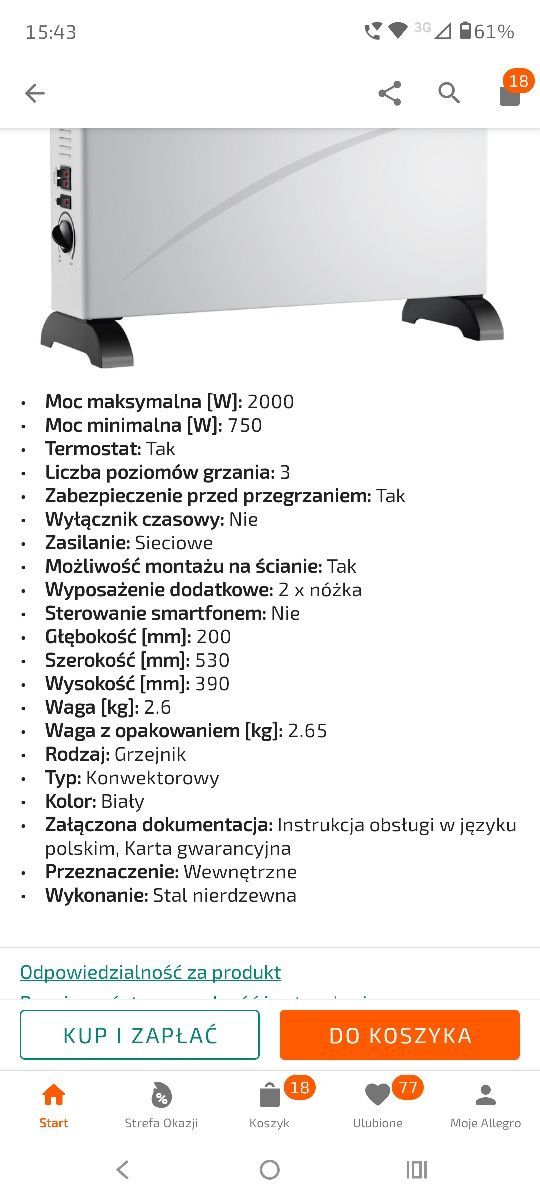 Grzejnik konwektorowy Kepland