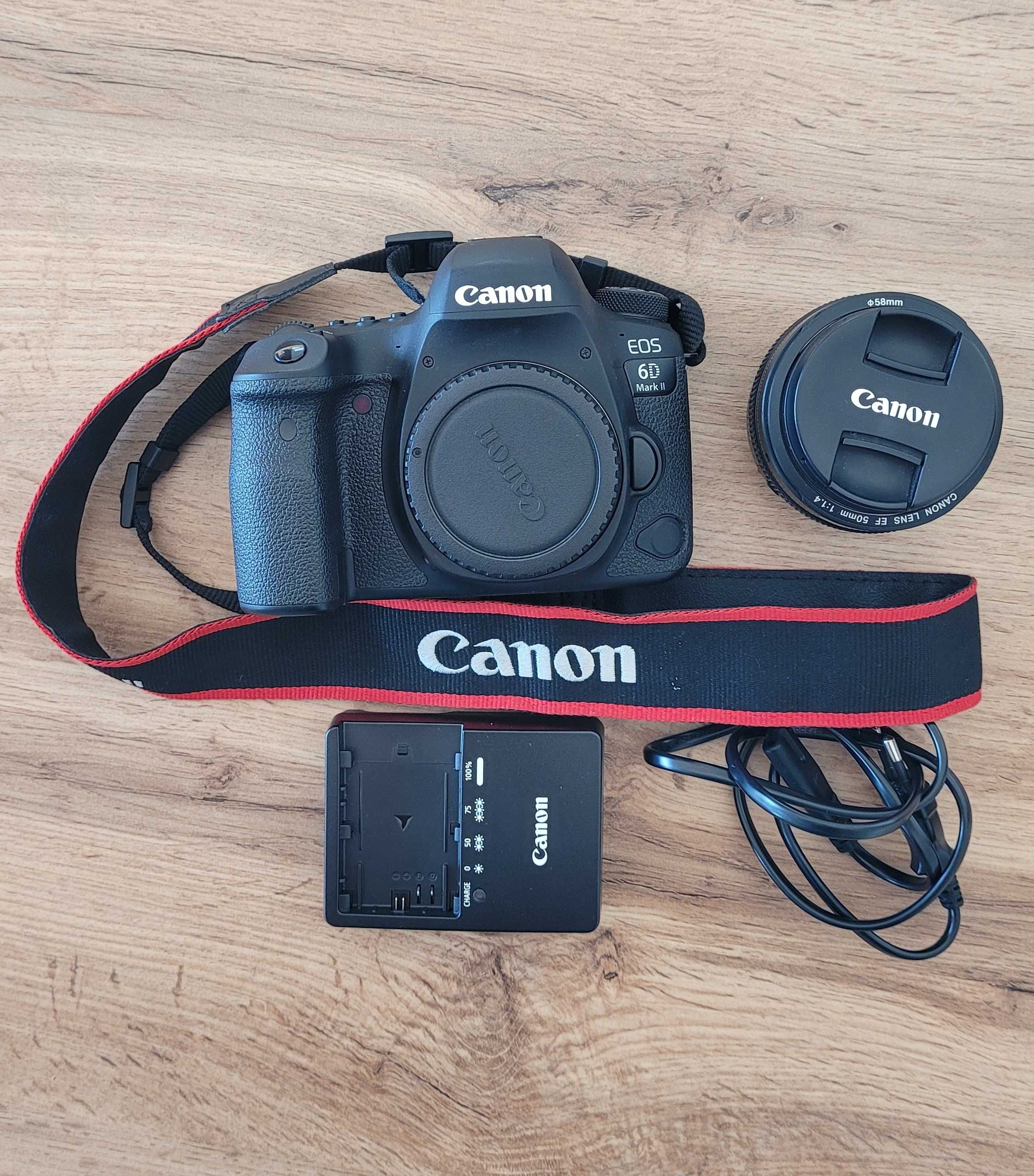 Canon 6D MARK II + Obiektyw Canon EF 50mm f/1.4 USM+ STATYW I PLECAK