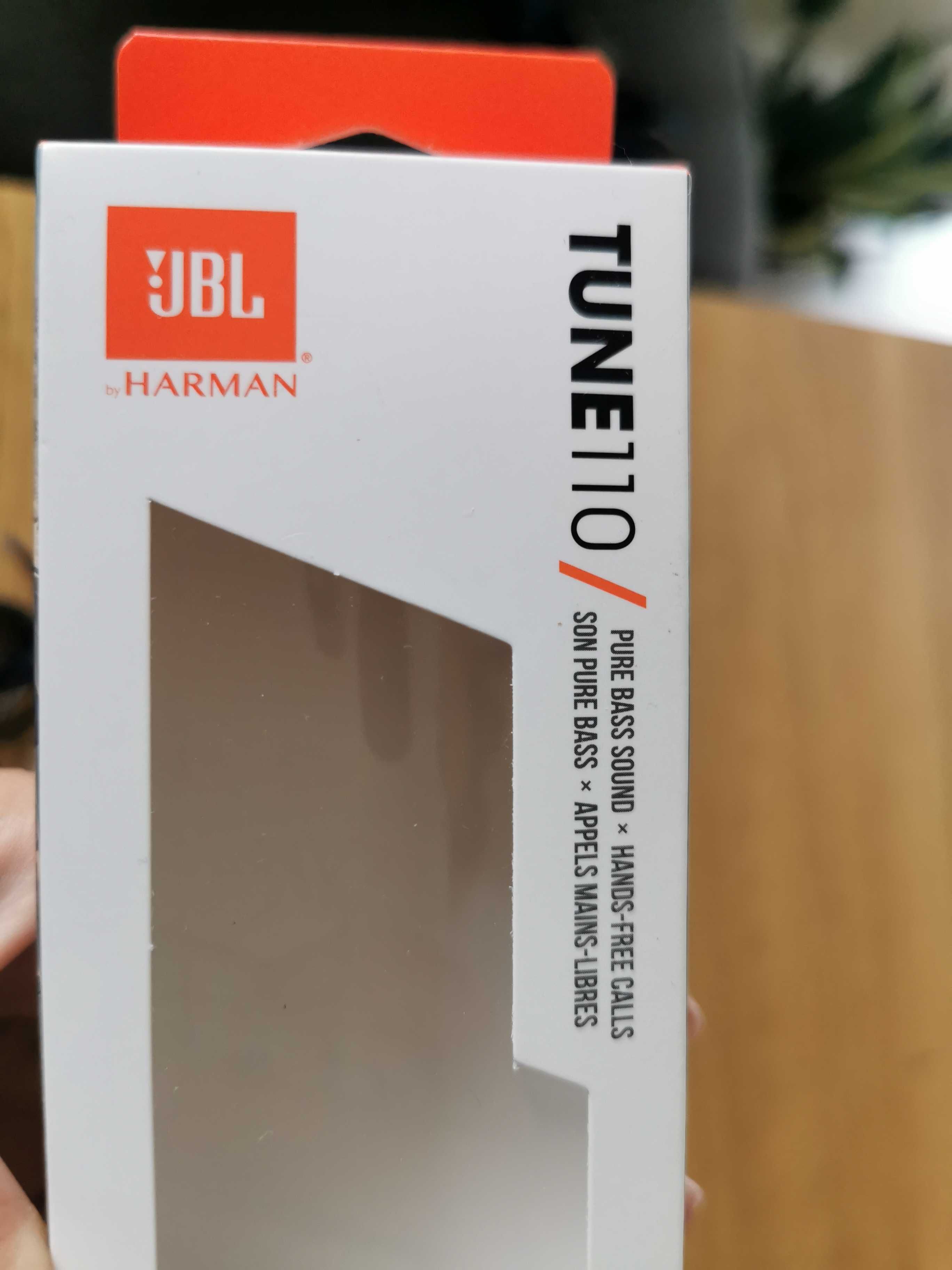 Nowe słuchawki JBL T 110, czarne.