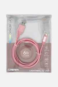 Cyclo kabel USB Lightning 1.8m metaliczny róż