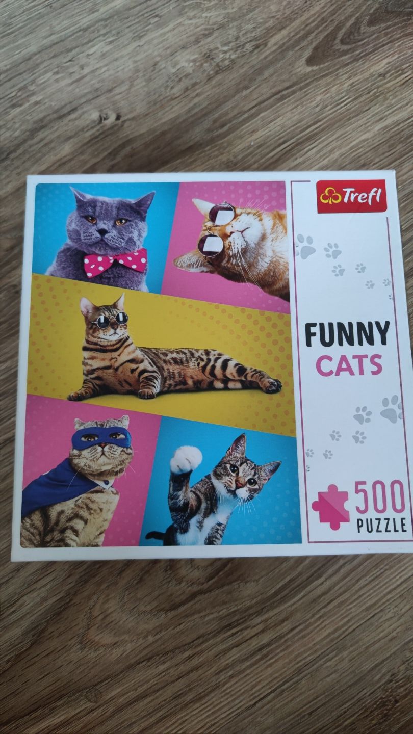 Puzzle 500 elementów z Kotami Funny Cats