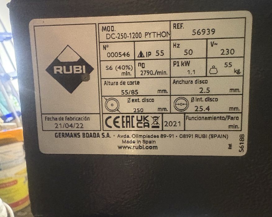 Przecinarka Rubi DC-250