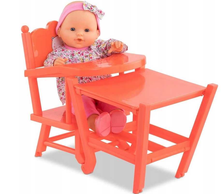 Krzesełkko do karmienia i stolik dla Lalek 2w1 Różowy Corolle