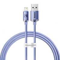 Baseus Kabel Crystal Shine Usb - Lightning 1,2 M 2,4A Fioletowy