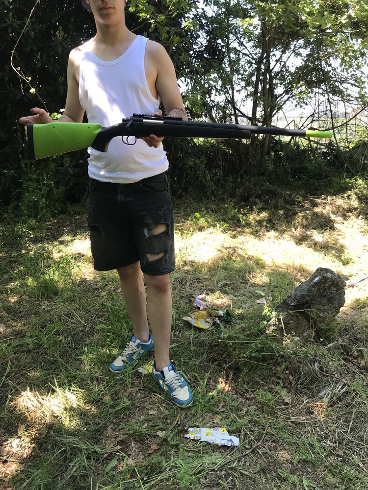sniper vsr10 airsoft aceito trocas