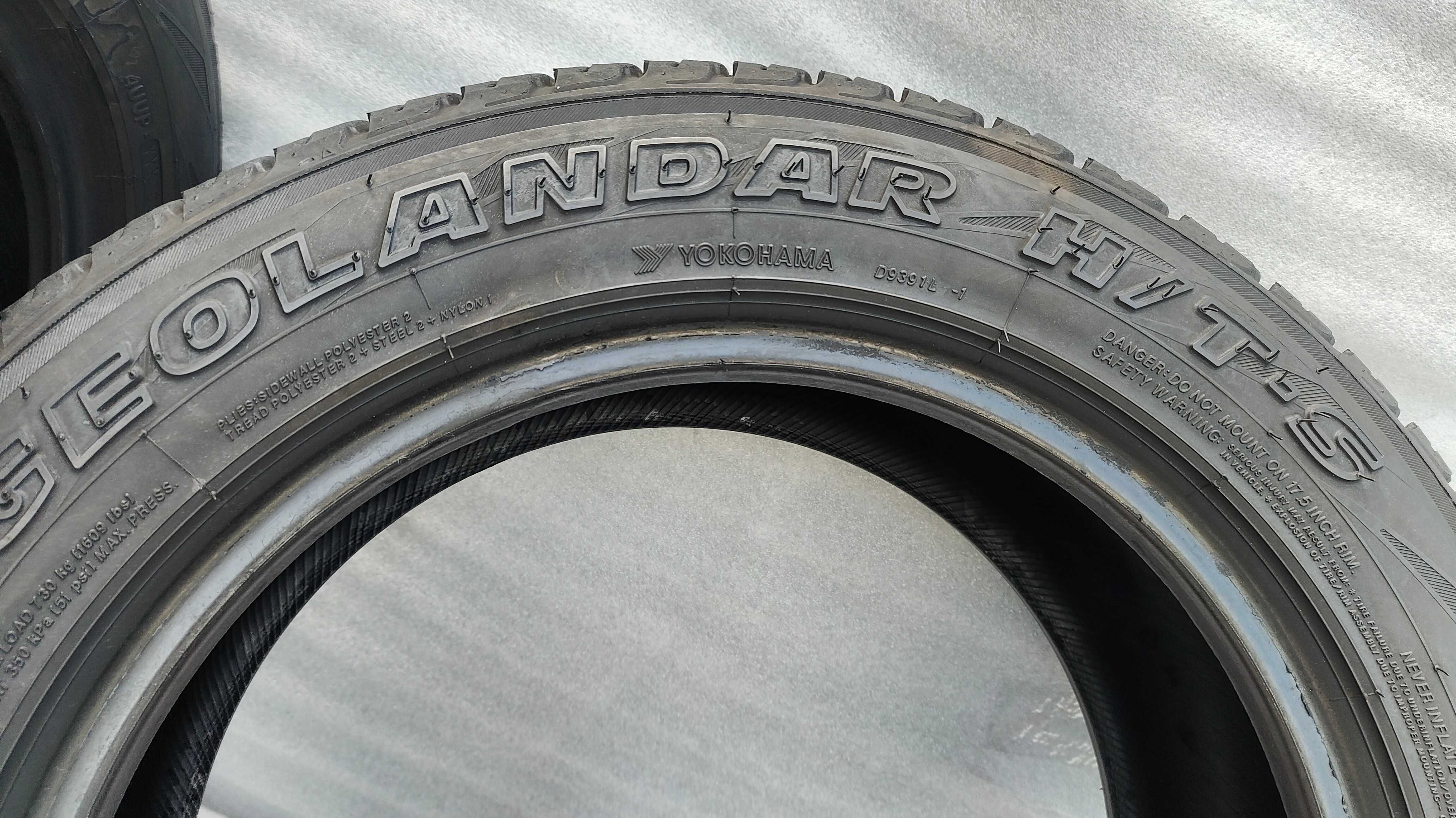 Opony Letnie 22/55/17 Yokohama 4szt 7,8mm SUV 4x4