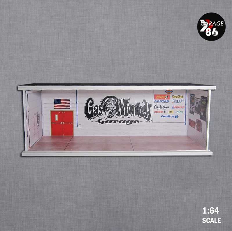 Диорама гараж Gas Mankey Garage 1:64