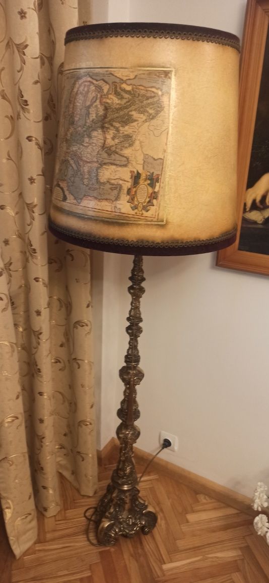 Lampa mosiężna 165 cm