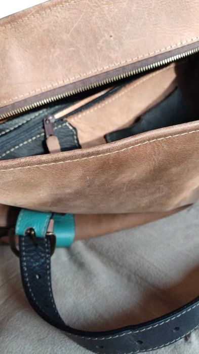 Duża skórzana torba Squer LadyBuq Art