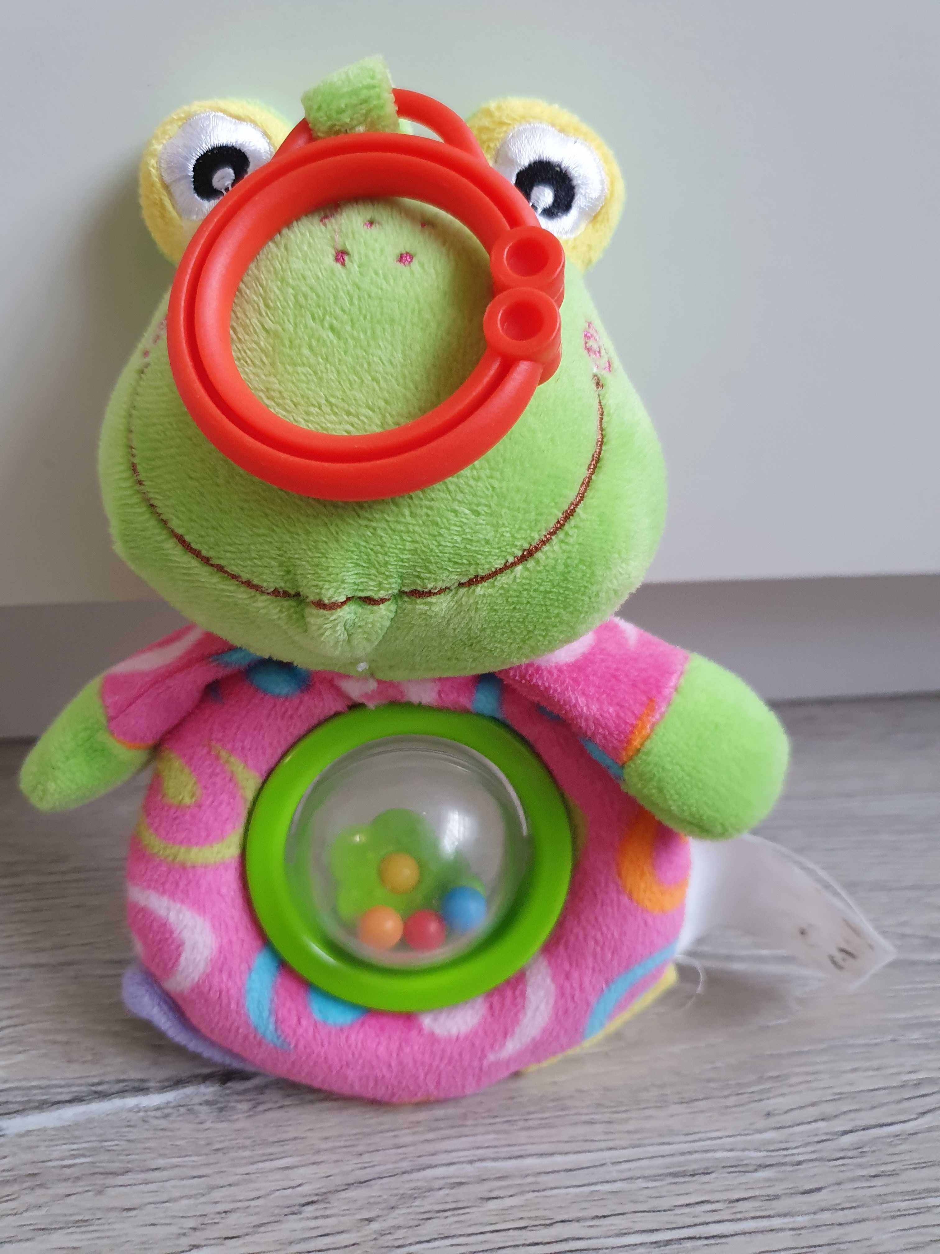 Grzechotka Żaba pluszowa zawieszka 22 cm
