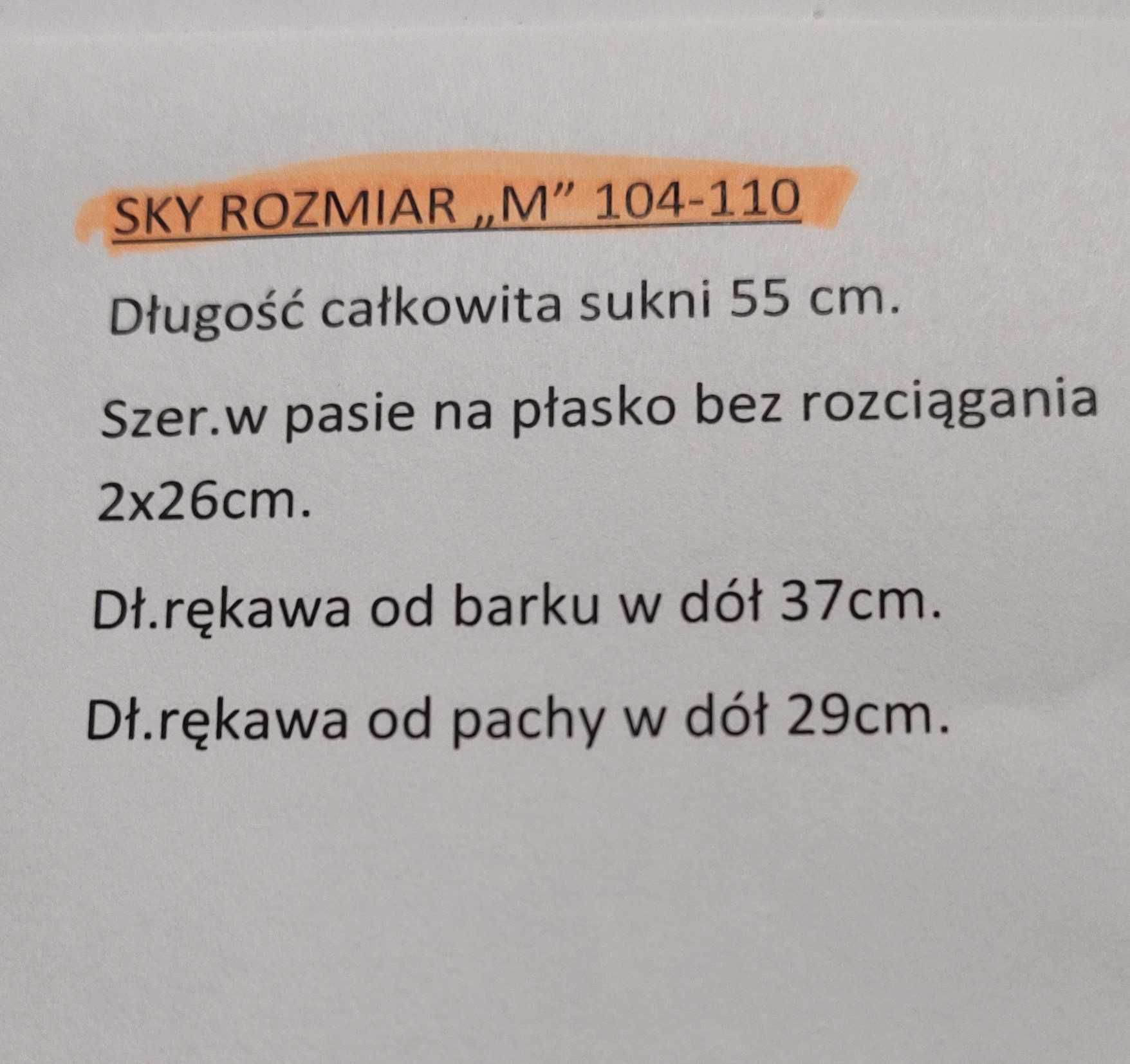 Strój kostium dla Sky 110+