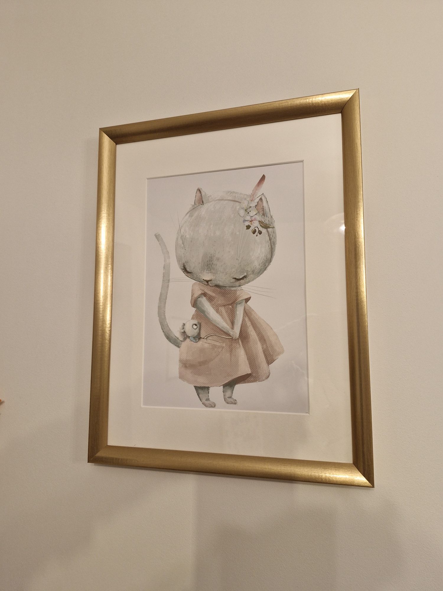 Komplet obrazków kot myszka królik plakat dzieci