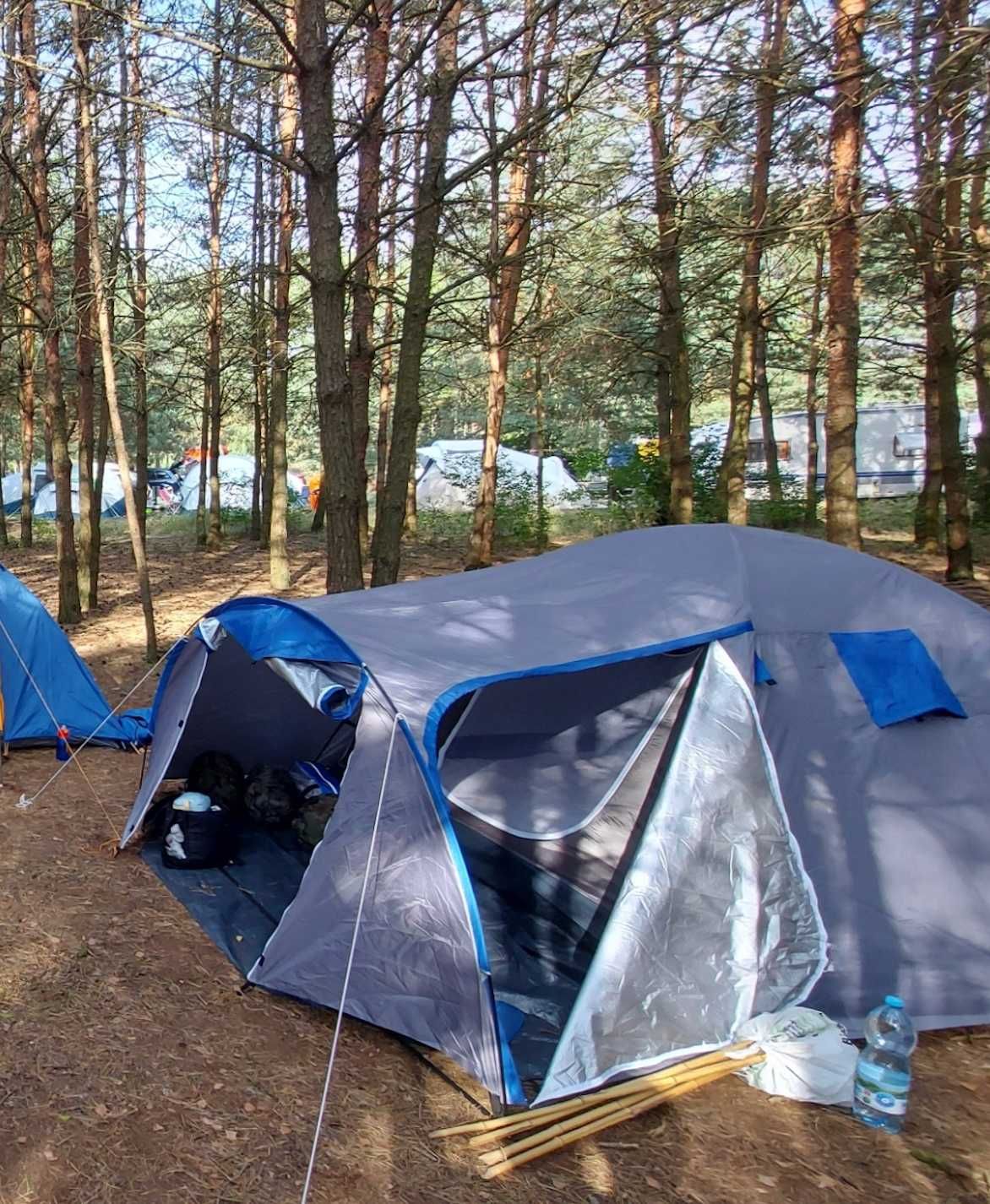 2w1 Mocny Namiot Turystyczny Kempingowy 4 osobowy + GRATIS Pokrowiec