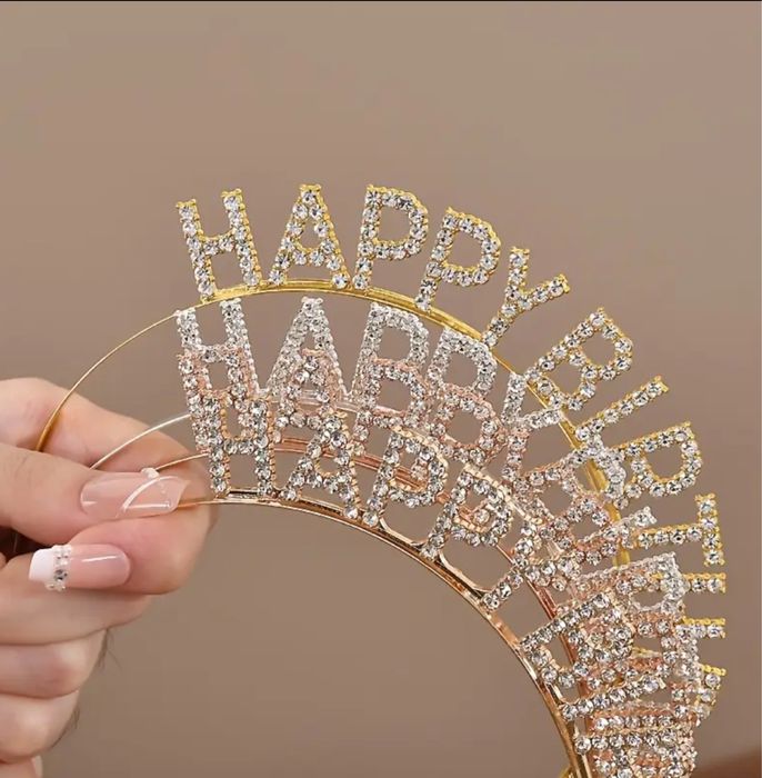 Обруч з написом «Happy Birthday”