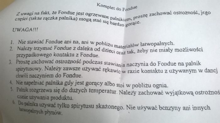 Zestaw do Fondue żeliwne nowe